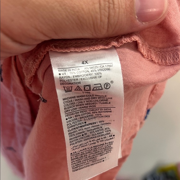 Old Navy Pink Embroidered Blouse - Picture 4 of 4